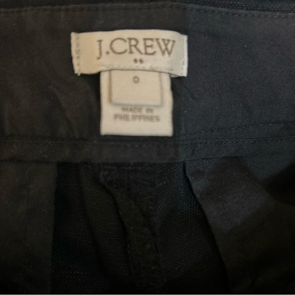 J. Crew Black Scalloped Hem Women's Shorts Size 0/29” Linen & Cotton - Picture 4 of 4